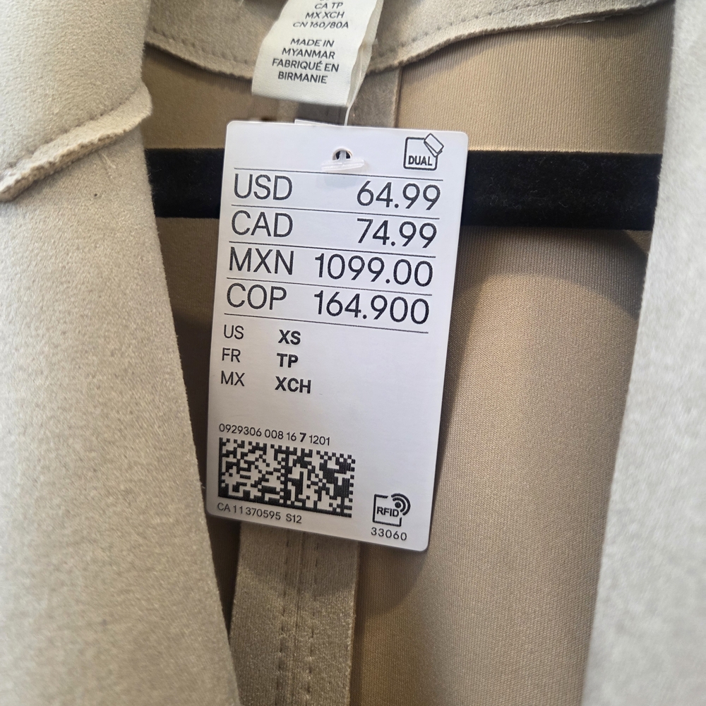 H&M Cream Trench Coat with Belt - Picture 5 of 5